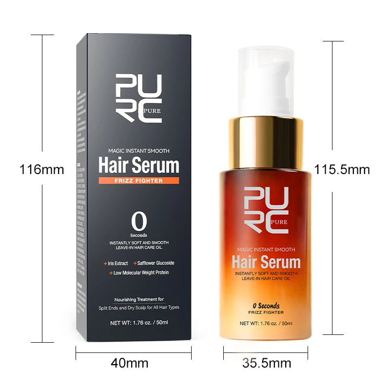 PURC Magic Smoothing Hair Serum Leave-In Hair Oil Repair Dry Damaged Frizzy Hair Treatment Conditioner Professional Hair Care